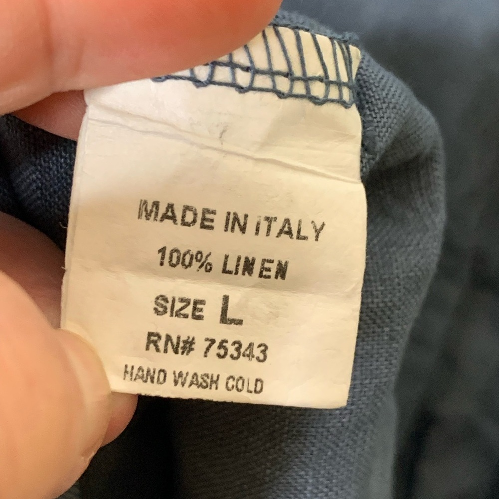 Klasiks Made In Italy Linen Dress Size L Coastal Lightweight Breathable Vaca - Picture 4 of 5